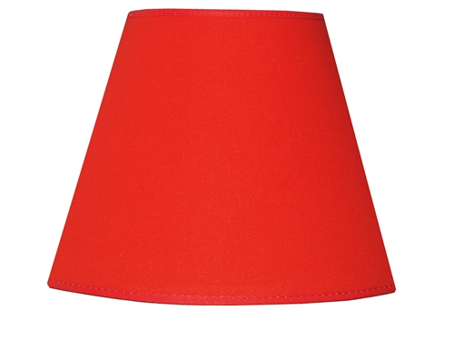 Lampeskærm Ret 7,5x11x11 Rød bomuld LK